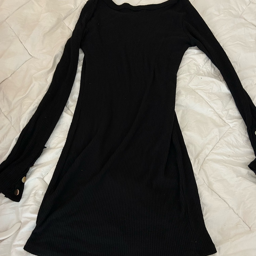 Black form fitting dress